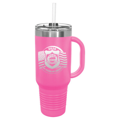 Pink Patch Project 40oz Travel Mug with handle Thumbnail
